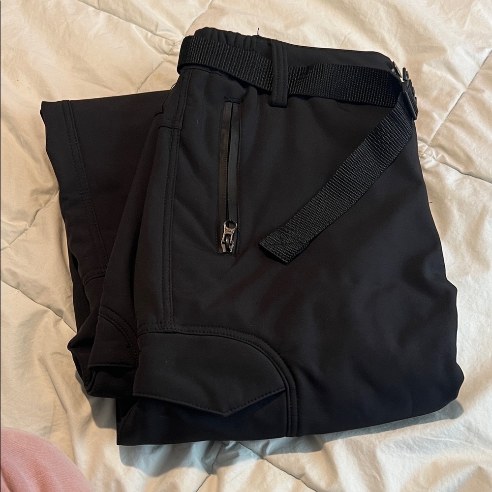Men's Black Cargo Pants with Belt